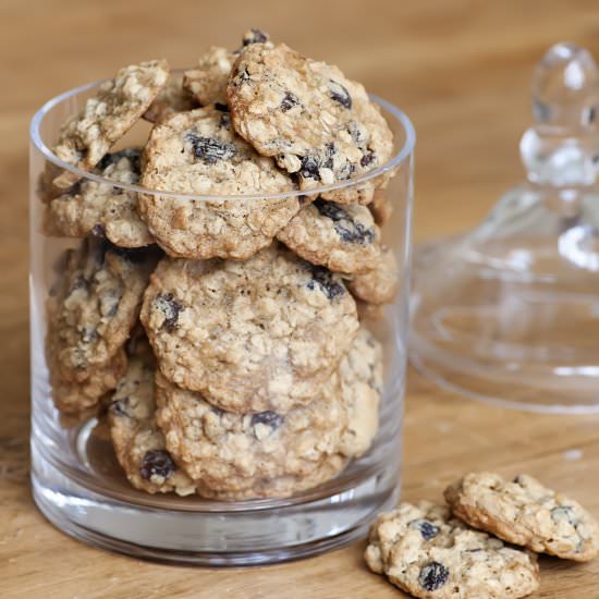 Rum Raisin Oatmeal Cookies