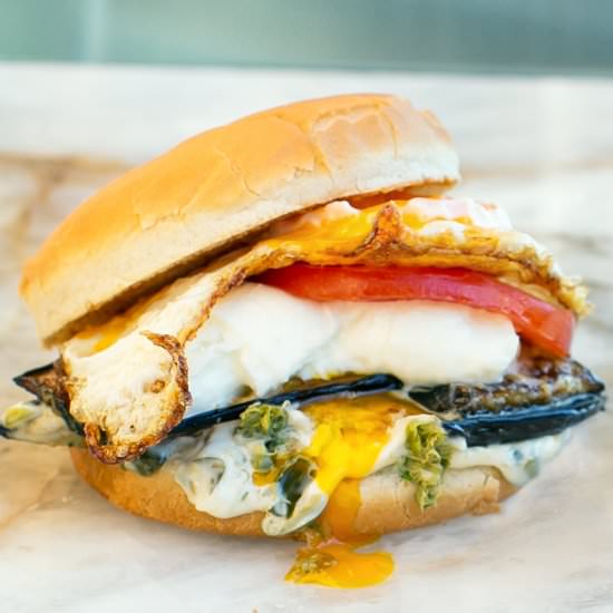 Italian Buffalo Breakfast Burger