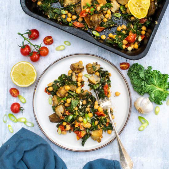 ROASTED JERUSALEM ARTICHOKE & KALE