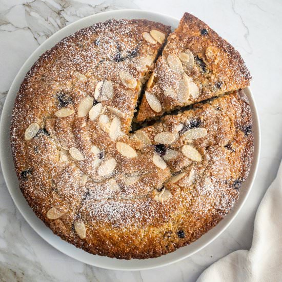 Ricotta Almond Blueberry Cake