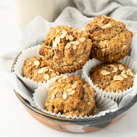 Vegan Banana Walnut Muffins