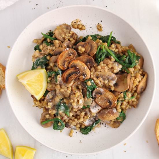 Buckwheat Mushroom Risotto