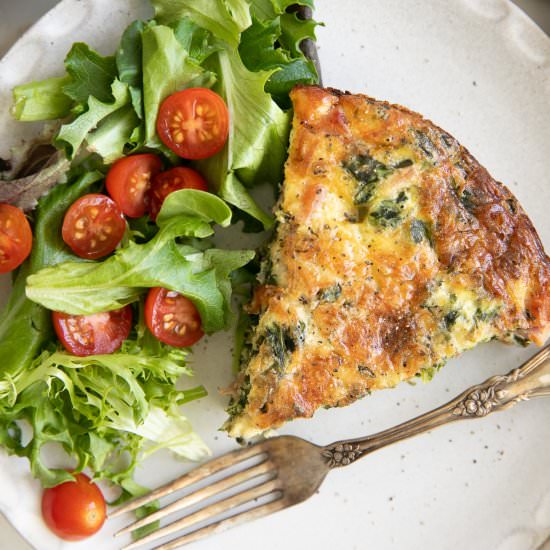 Crustless Spinach Quiche