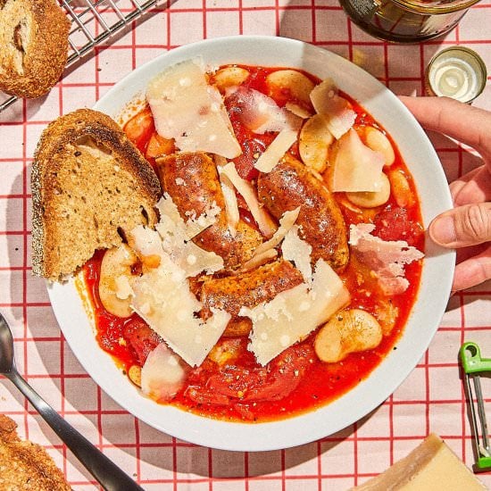 Sausage and Bean in Tomato Sauce