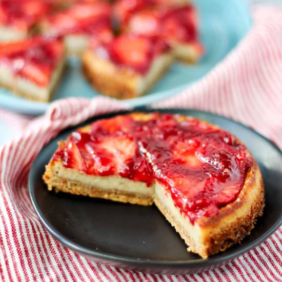 Strawberry Lemonade Cheesecakes
