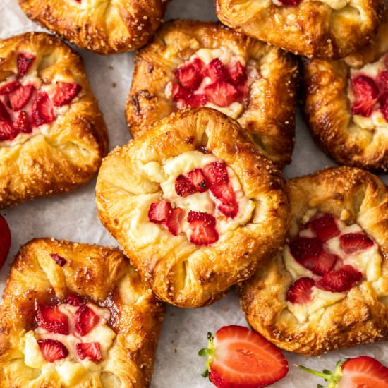 Cream Cheese Strawberry Danish