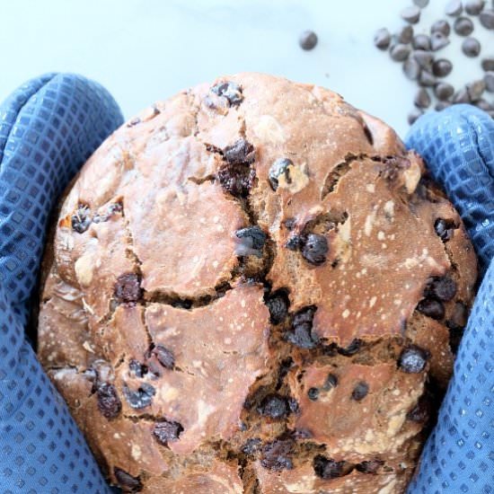 Chocolate Cherry No-Knead Bread