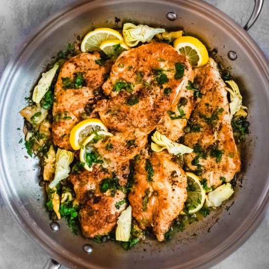 Lemon Artichoke Chicken Skillet