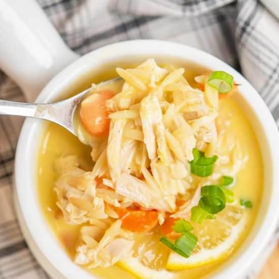 Lemon Chicken Orzo Soup- Avgolemono