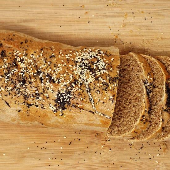 Whole Wheat Seeded Italian Bread