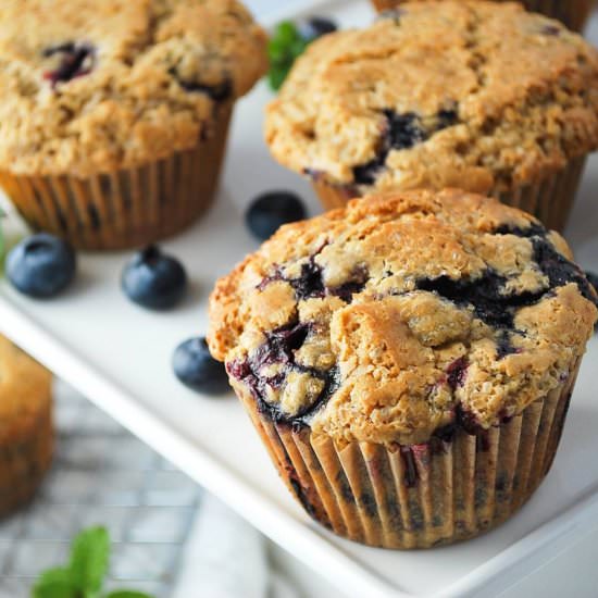 Eggless Blueberry Muffins