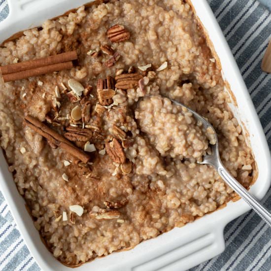 Baked Brown Rice Pudding