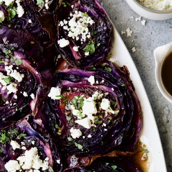 Roasted Red Cabbage Steaks
