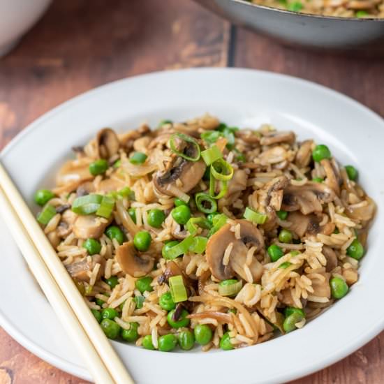 Leftover Mushroom and Rice Stir-Fry