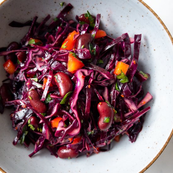 Cabbage Kidney Bean Salad