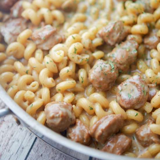 Skillet Balsamic Sausage Pasta