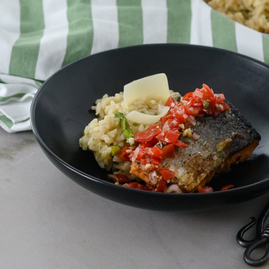 Crispy Skin Salmon Sauce Vierge
