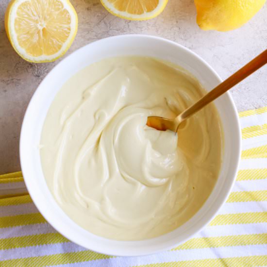 Healthy Lemon Cream Cheese Frosting