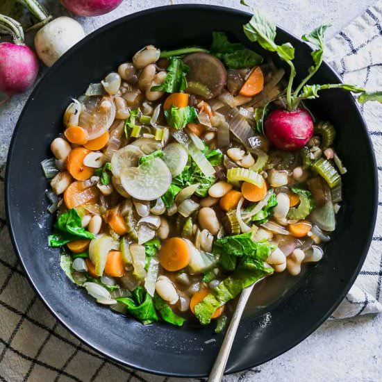Radish Greens Vegetable Soup