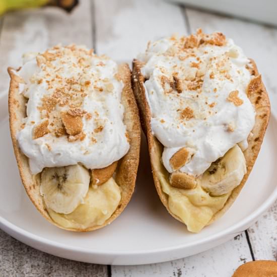Banana Pudding Tacos