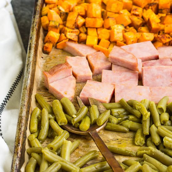 Sweet Potato Hoosier Stew Sheet Pan