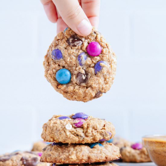 Healthy Flourless Monster Cookies