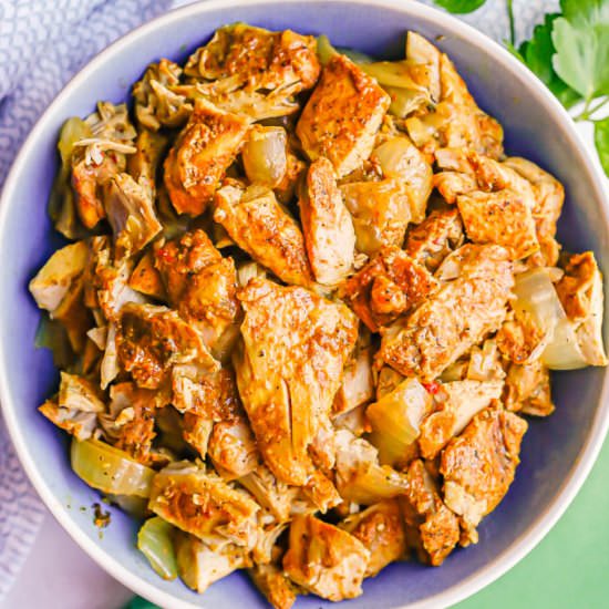 Slow cooker chicken shawarma