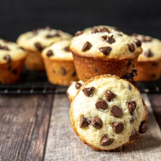 Chocolate Chip Muffins from Scratch