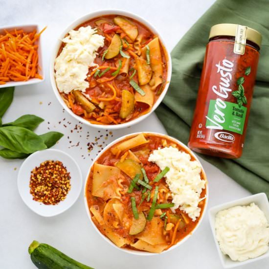 Vegetarian Lasagna Soup