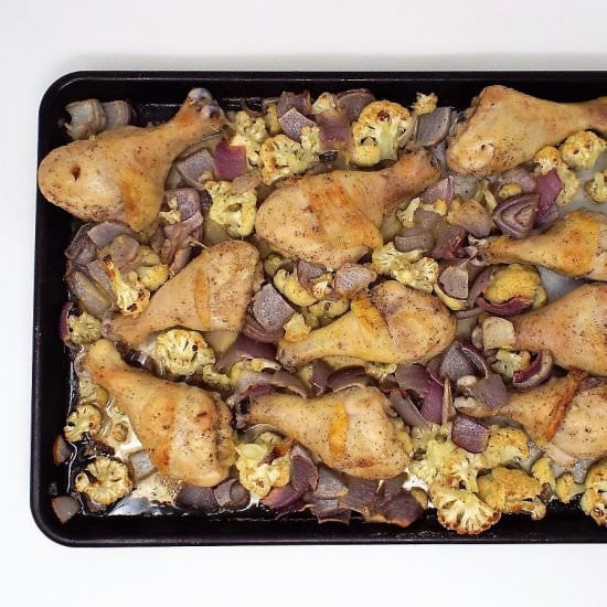Roast Chicken Drumsticks & Veggies