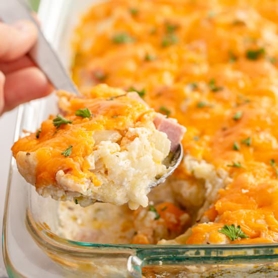 Cauliflower Ham Casserole