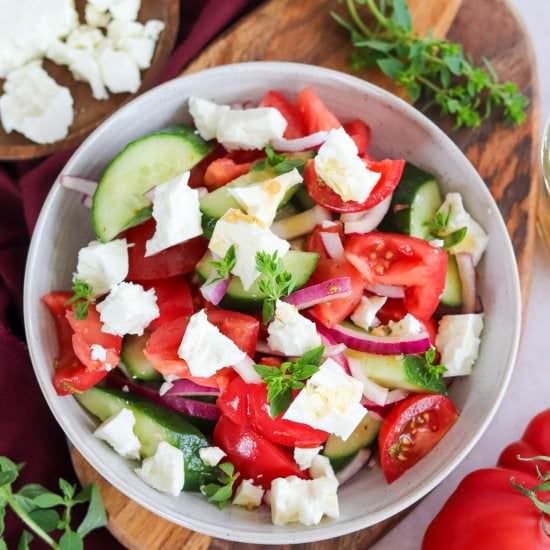 Greek Style Salad (No Olives)