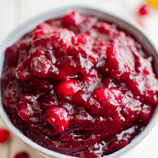 Cranberry Sauce with Orange Juice