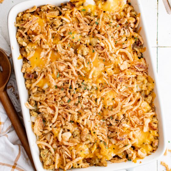 Thanksgiving Leftovers Casserole