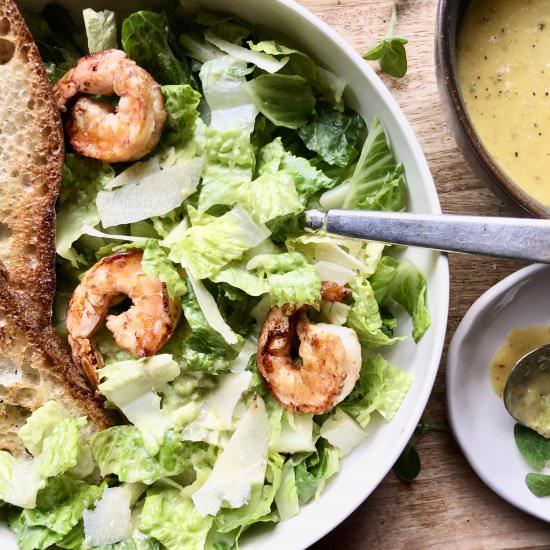 caesar salad with homemade dressing