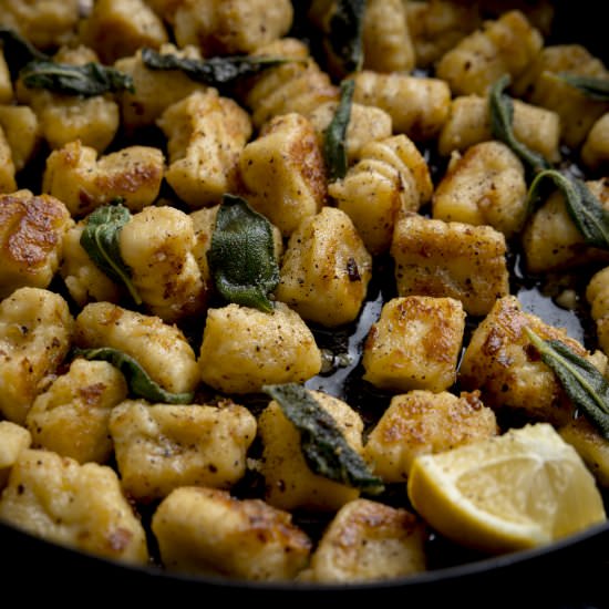 Gnocchi with brown butter and sage