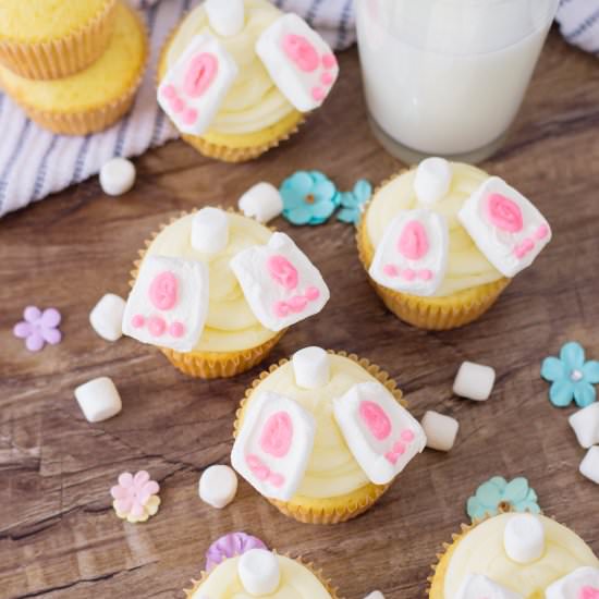 Bunny Butt Cupcakes for Easter
