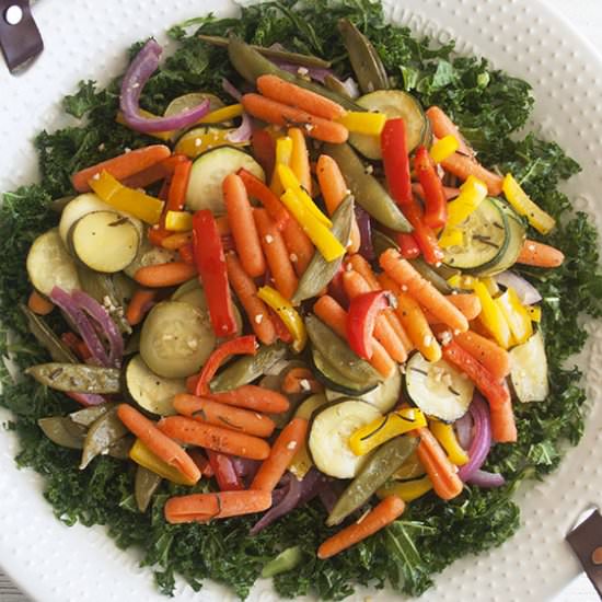 Roasted Veggie and Kale Salad