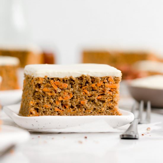 Healthy Carrot Sheet Cake