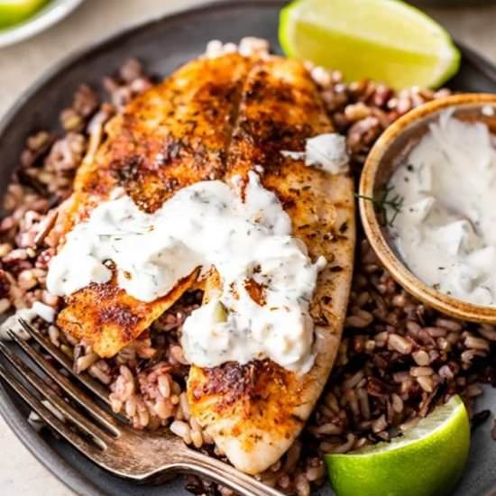 Blackened Fish with Key Lime Tartar