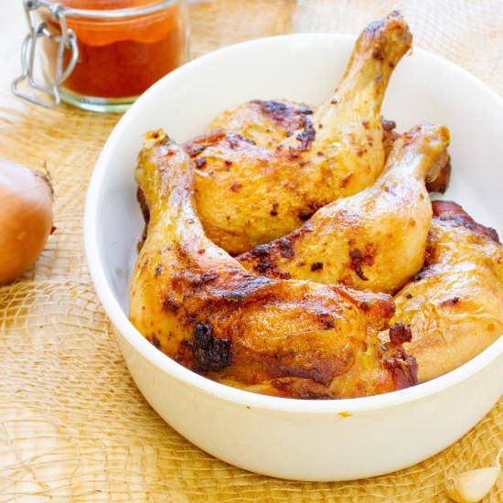 Roasted spicy chicken legs