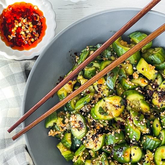 Smashed Cucumber Salad