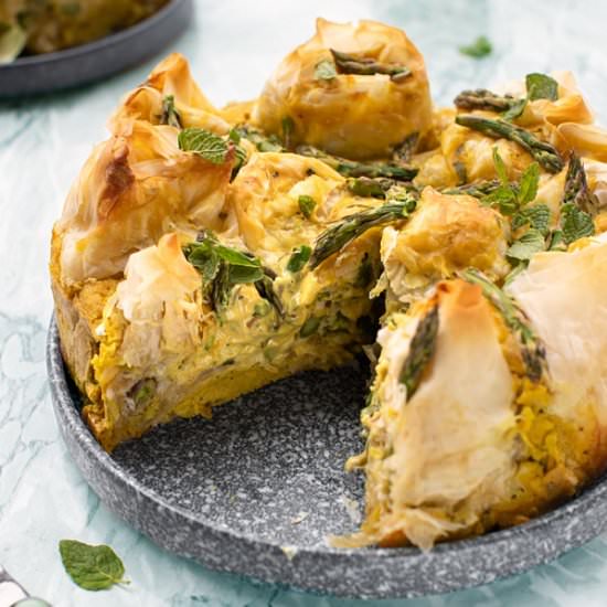 Asparagus Ruffled Milk Pie