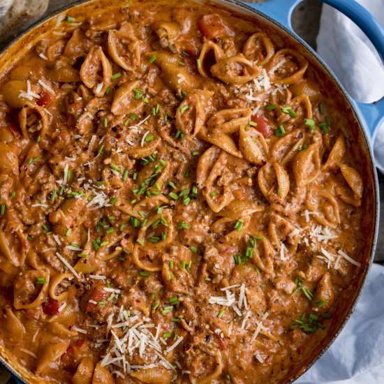 One Pot Creamy Bolognese
