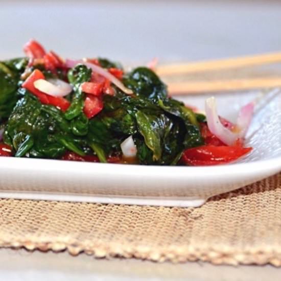 Spinach Salad Filipino Style