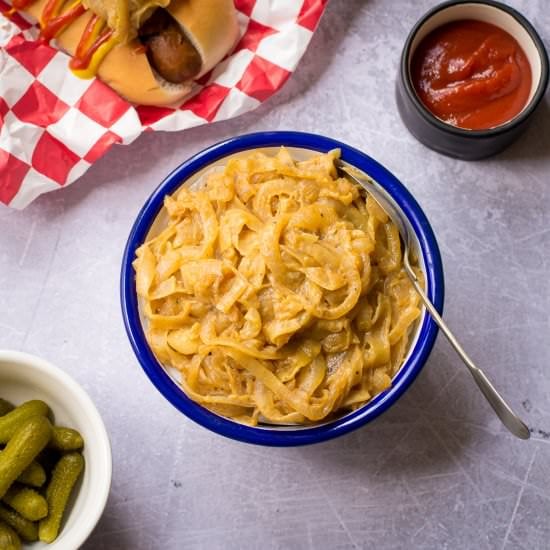 The Best Hot Dog Onions