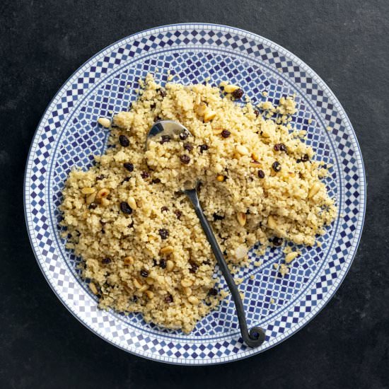 couscous w/ pine nuts and currants