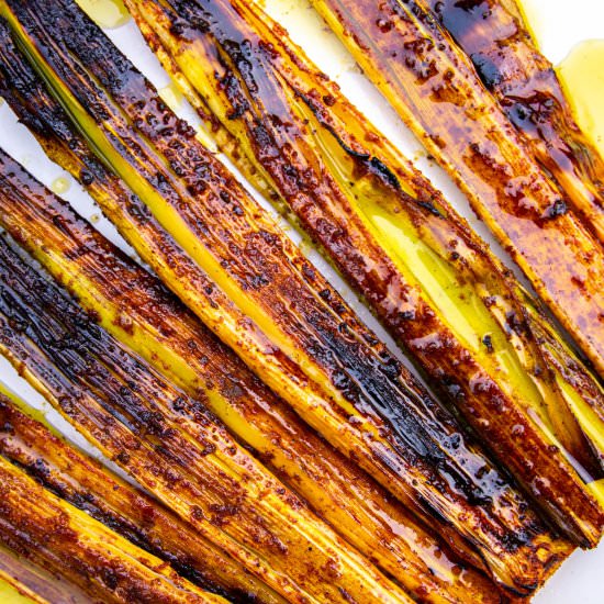 Smoked Leeks with Raz el Hanout