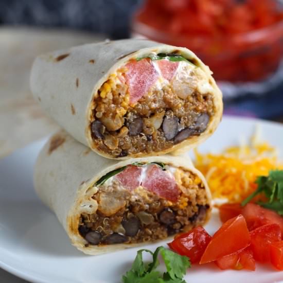 Burritos with Black Beans & Quinoa