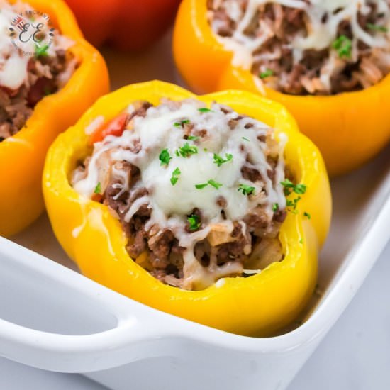 Cheesy Stuffed Peppers with Beef